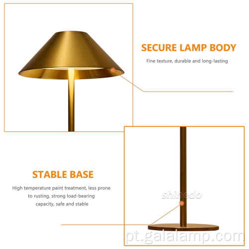 Elegante luz de mesa galvanizada lâmpada de mesa de decoração moderna